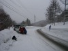 大雪の小屋道路
